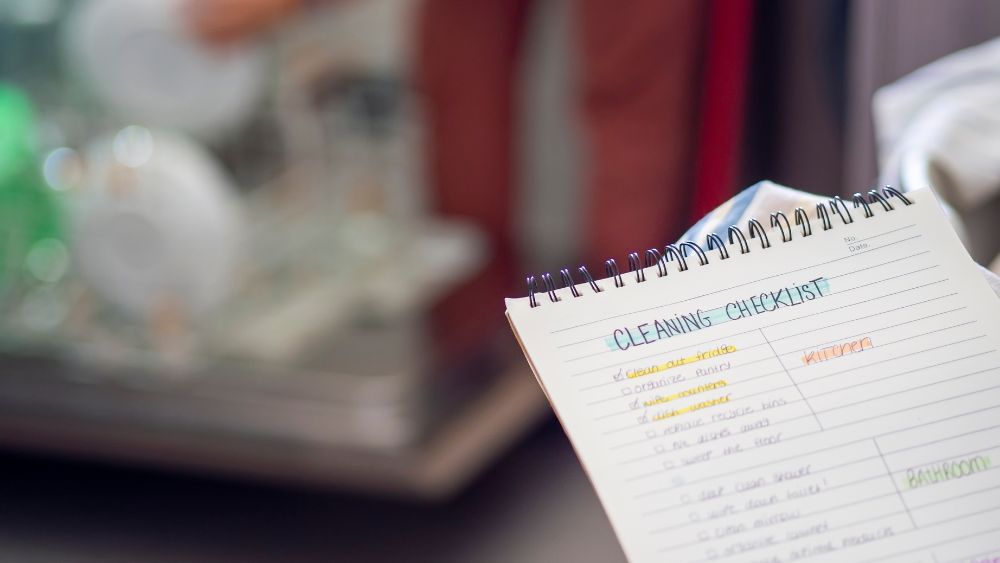 Cleaning checklist
